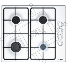Газовая варочная поверхность Bosch PBP6C2B82O белый