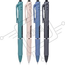 Ручка гелевая автоматическая Deli S01-A-BK ассорти, черные чернила, линия 0.5мм, резиновая манжета