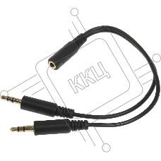 Адаптер аудио A4Tech AD-4P Jack 3.5 (f)/2xJack 3.5 (m) 0.2м. черный