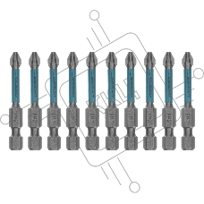 Набор бит Gross торсионных PH2x50 мм, для ударных шуруповертов, отрывн., 10 шт.