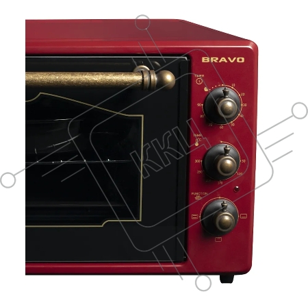 Печь электрическая BRAVO FO-38RR 38 литров красная, рустик