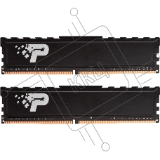 Оперативная память Patriot Signature, DDR4, 16GB (2x8 GB), 3200 MHz, CL22, DIMM, радиатор, чёрный