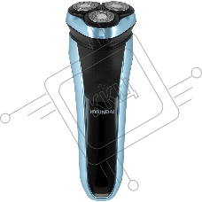 Электробритва роторная Hyundai H-SH8088 реж.эл.:3 питан.:аккум. голубой/черный