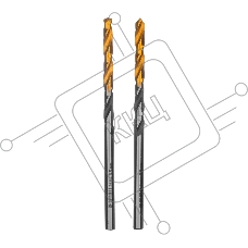 Сверло спиральное по металлу Denzel 3,5 x 70мм, Р6М5, Golden Tip, 2 шт.
