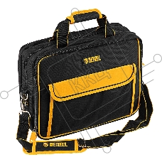 Сумка для инструмента Denzel 400х170х300 мм, 3 отделения, 28 карманов, наплечный ремень