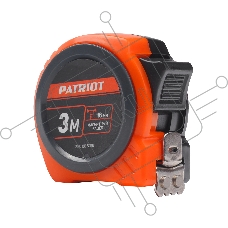 Рулетка PATRIOT MTP-3-16, магнит, 2сторон.зацеп, антиблик.нейлон.покрытие, крупн.шрифт, двусторон.белая лента, 3м*16 мм