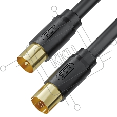 Удлинитель Greenconnect GCR-55542 5.0m антенный (коаксиальный) RG59, TV M / TV F, черный