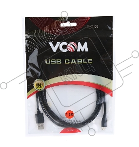 Кабель VCOM VUS6945-1.8MO Кабель USB2.0 Am-->micro-B 5P, 1.8м , черный