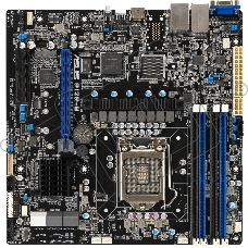 Серверная материнская плата ASUS P12R-E, LGA1200, Intel C256, 4xDDR4 (ECC), 8xSATA, 2xM.2, 1xPCIe 4.0 x16, 3xPCIe 4.0 x8, 1xVGA, 1xHDMI, 2x1Gb LAN, 2xUSB-A 10Gbps, 2xUSB-A 5Gbps, ATX