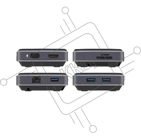 Распределитель Infobit [iHub 901W] 9 подключений через 1 кабель USB-С