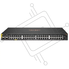 Коммутатор HPE Aruba 6100 48G 4SFP+ 370PoE+, 48×1 Гбит/с PoE+ + 4×10 Гбит/с SFP+, управляемый