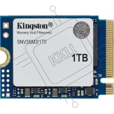 Накопитель SSD Kingston NV3, 1000Gb, M.2(22x30mm), NVMe, PCIe 4.0 x4, 3D TLC, R/W 6000/4000MB/s, TbW 320, DWPD 0.2 (60 мес)
