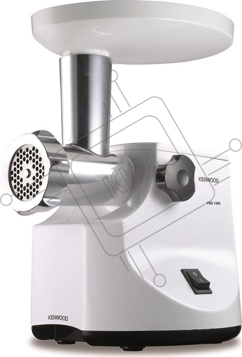 Мясорубка электрическая Kenwood MG450 белый, 1400 Вт, 1.5 кг/мин, реверс, защита от перегрузки, насадки - 5