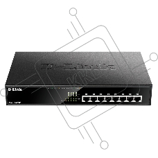 Коммутатор D-Link DGS-1008MP/B1A, 8×1 Гбит/с, неуправляемый