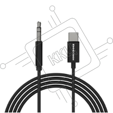 Кабель аудио MORE CHOICE (4610196409844) UK28a AUX 3.5mm Type-C 1м, черный