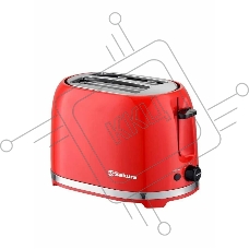Тостер Sakura SA-7610R красный, 850 Вт, 2 слота