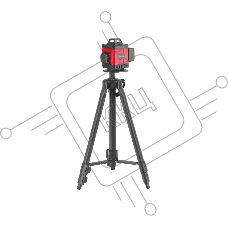 Лазерный уровень м-призм. MTX ML 360-4 Pro SET, 30 м, акк. Li 3000 мА·ч, состоит из 2 частей
