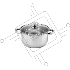 Кастрюля WEBBER BE-156/2 2,6 л, 18 см, нержавеющая сталь, со стеклянной крышкой