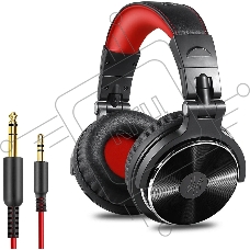 Гарнитура OneOdio Studio Pro 10 черный/красный, проводная, 3.5 мм
