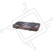 Плита настольная электрическая Centek CT-1507 Siberia коричневый, 2 кВт, ТЭН, конфорки - 2, эмаль, поворотные переключатели