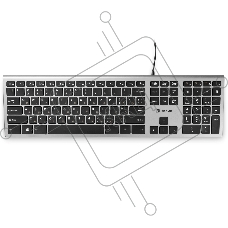 Клавиатура Oklick 890S проводная, USB, серый/черный
