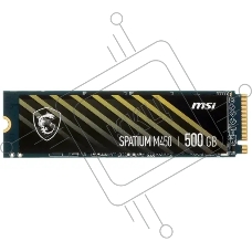 Накопитель SSD MSI SPATIUM M450, 500GB, M.2 2280, PCIe 4.0 x4, NVMe, R/W 3600/2300