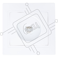 Розетка компьютерная RJ45 скрытой установки IP20, белая 