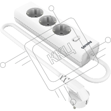 Сетевой фильтр Philips CHP2135WB/51, 3м, 3 розетки, белый