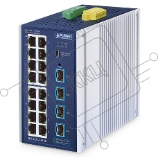 Коммутатор Planet IGS-4215-16T4X Industrial L2/L4 16-Port 10/100/1000T + 4-Port 10G SFP+ Managed Ethernet Switch