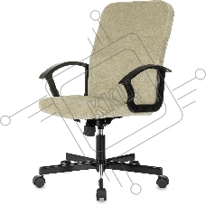 Кресло Бюрократ Triest Fabric песочный Light-21 крестов. металл черный