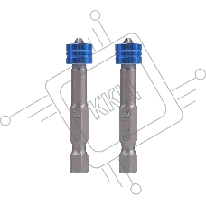 Бита PATRIOT PH2, с магнитным держателем крепежа, сталь S2, длина 50 мм, 2шт в блистере