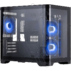 Компьютерный корпус 1STPLAYER UVIEW UV5 ARGB черный mATX 3x120мм ARGB fans UV5-BK-2FC7R-1FC7