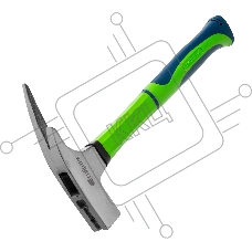 Молоток кровельщика Сибртех 600 г, фибергласовая обрезиненная рукоятка