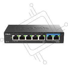 Коммутатор D-Link DMS-107/A1A, 5×1 Гбит/с + 2×2.5 Гбит/с, неуправляемый