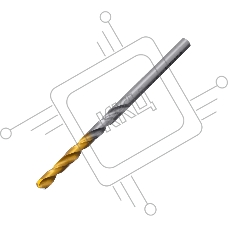 Сверло спиральное по металлу Denzel 4 x 75мм, Р6М5, Golden Tip