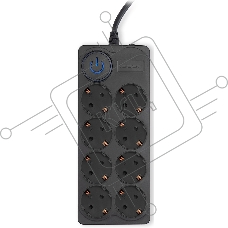 Сетевой фильтр Ippon BK-8-EU-5-16-B 5м (8 розеток) черный (коробка)
