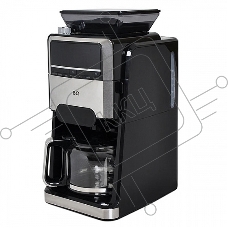 Кофеварка капельная со встроенной кофемолкой BQ CM3002 черный-стальной, исп. кофе - зерновой/молотый, 1.5 л, 1400 Вт