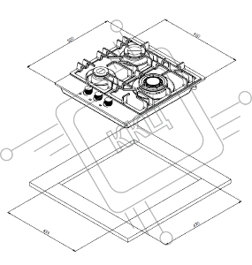 Газовая варочная поверхность WEISSGAUFF HGG 451 XFV