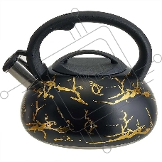 Чайник для плиты ALPENKOK AK-538 из нерж.стали 3л,со свистком,индукционное дно