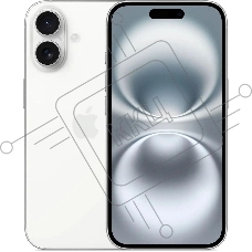 Смартфон Apple iPhone 16, 8/128Gb, белый