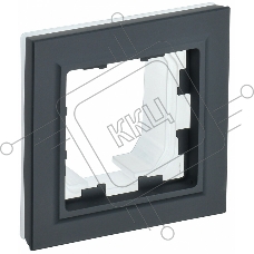 Рамка 1-местная IEK BRITE РУ-1-БрГ-44 IP44 графит