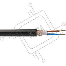 Кабель балансный микрофонный 50 м, 24 AWG, 0.22 мм2, диаметр 6.0 мм, экран, медь 28 x 0.1 мм, бухта