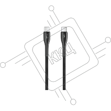 Кабель OLMIO STYLE, Type-C - Type-C, 60W, 1.2м, тканевая оплетка, черный