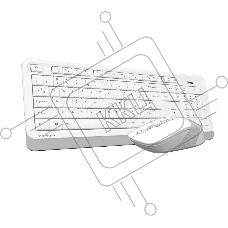 Комплект клавиатура + мышь A4 Fstyler FG1010 клав:белый/серый мышь:белый/серый USB беспроводная Multimedia