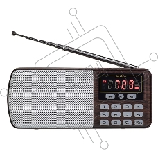Радиоприемник цифровой PERFEO ЕГЕРЬ FM+ 70-108МГц/ MP3/ питание USB или BL5C/ коричневый (i120-BK)