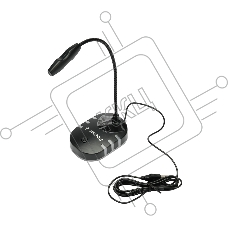 Микрофон настольный конденсаторный Gembird M-05RGB, подсветка RGB, черный