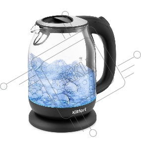 Чайник электрический Kitfort КТ-654-6 1.7л. 2200Вт черный (корпус: стекло)