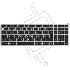 Клавиатура беспроводная Satechi Slim X2 Bluetooth Backlit Keyboard, Bluetooth, Серый ST-BTSX2M-RU