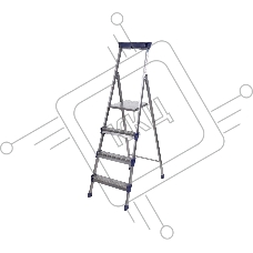 Стремянка НИКА СМ4, 4 широких ступени