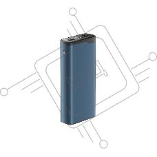 Внешний аккумулятор OLMIO QL-20, 20000mAh, 22.5W, QuickCharge3.0/PowerDelivery, LCD, голубой